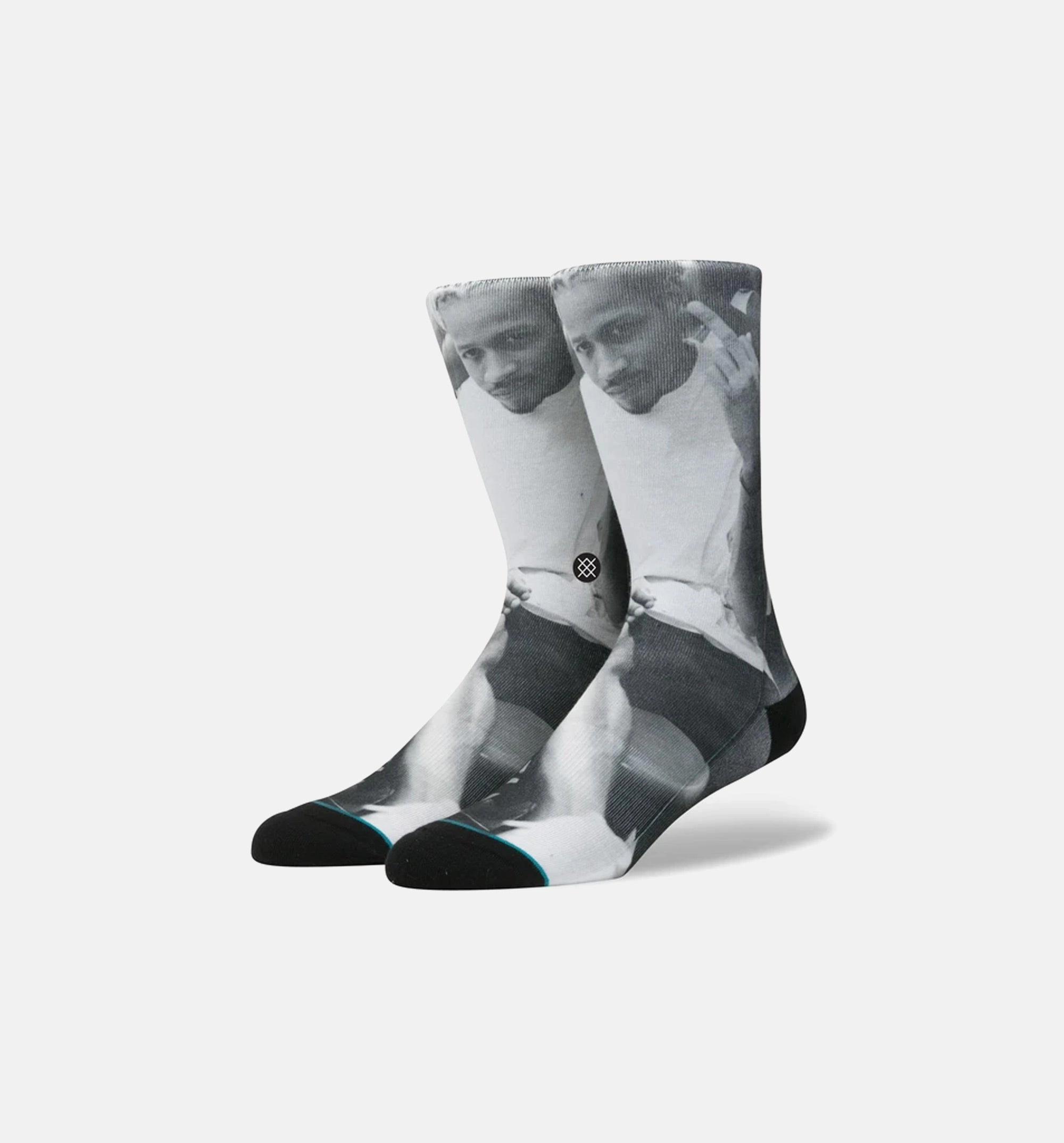 Allen Iverson G.L Braids Socks Men's - Black/White/Grey