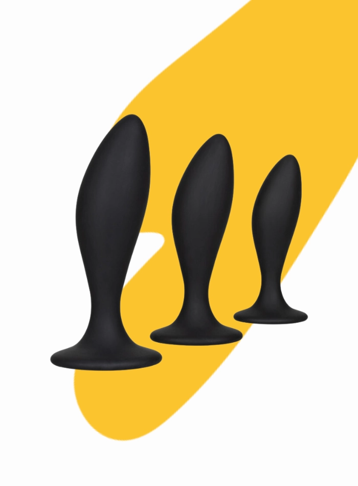 CaleXOtics SILICONE ANAL CURVE KIT with Suction Base