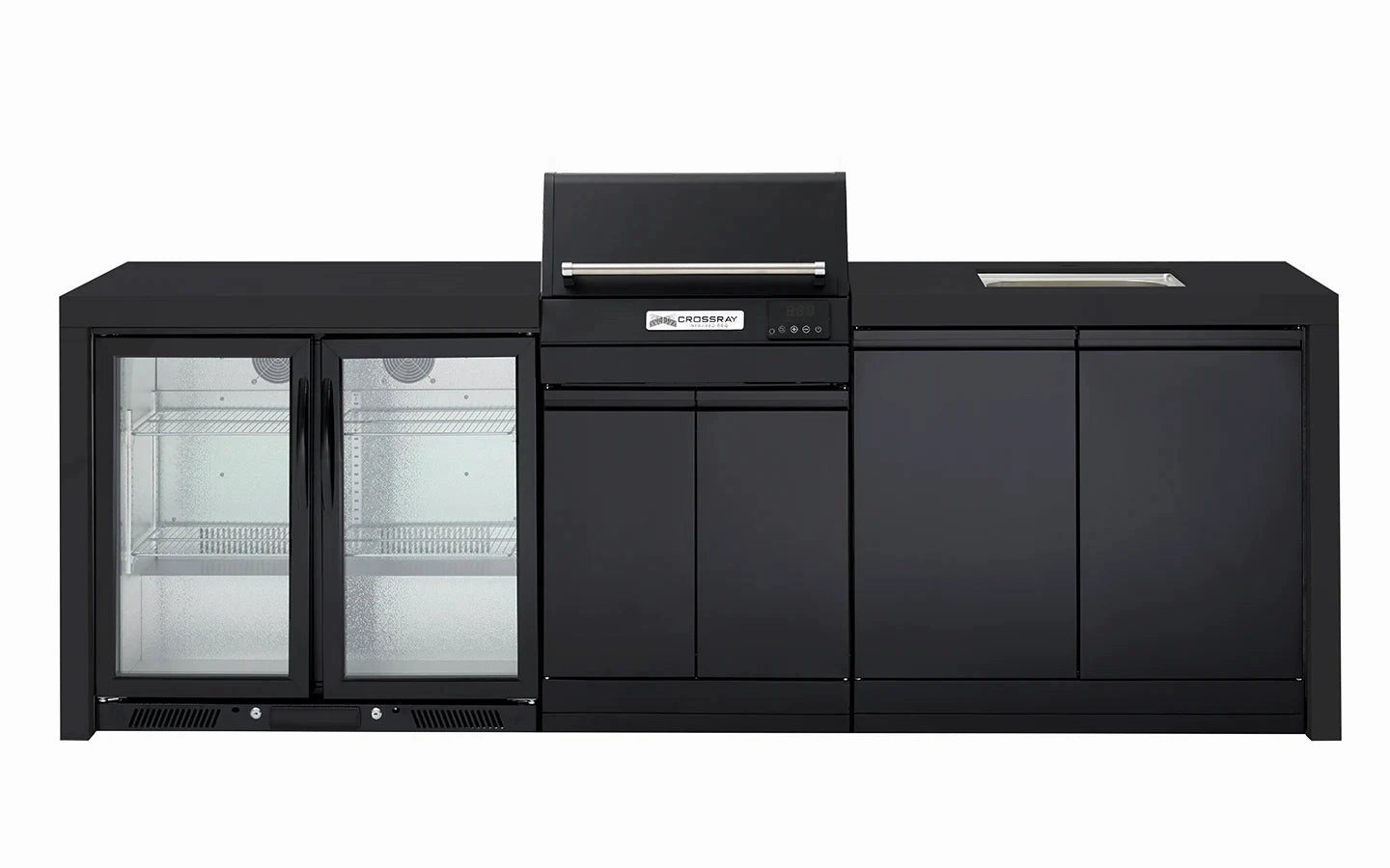 Crossray TCEK-12 eXtreme Electric Outdoor BBQ Kitchen with Sink & Double Door Fridge