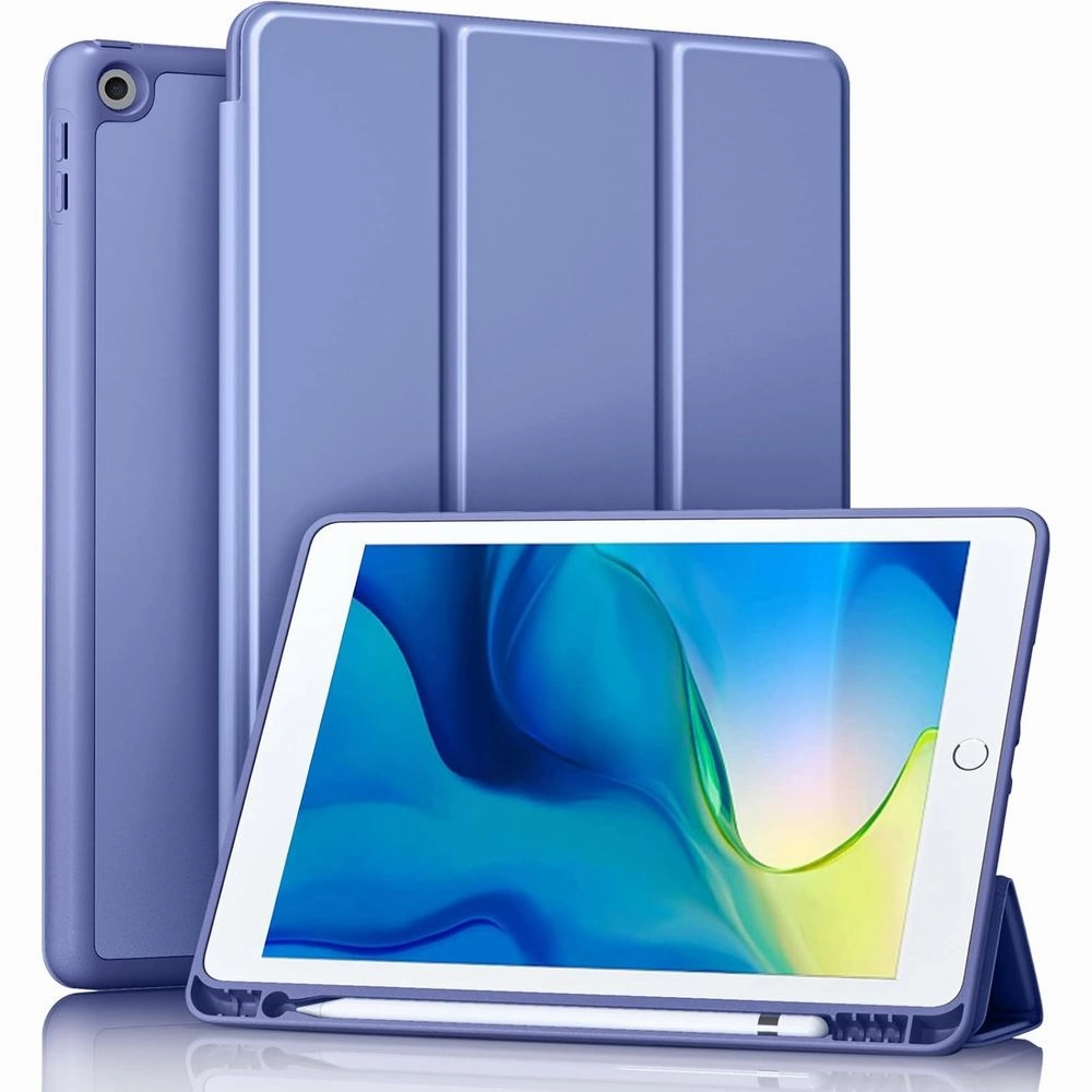 Funbiz Apple iPad 9th 8th 7th Gen 10.2" Case Cover with Pencil Holder, Purple