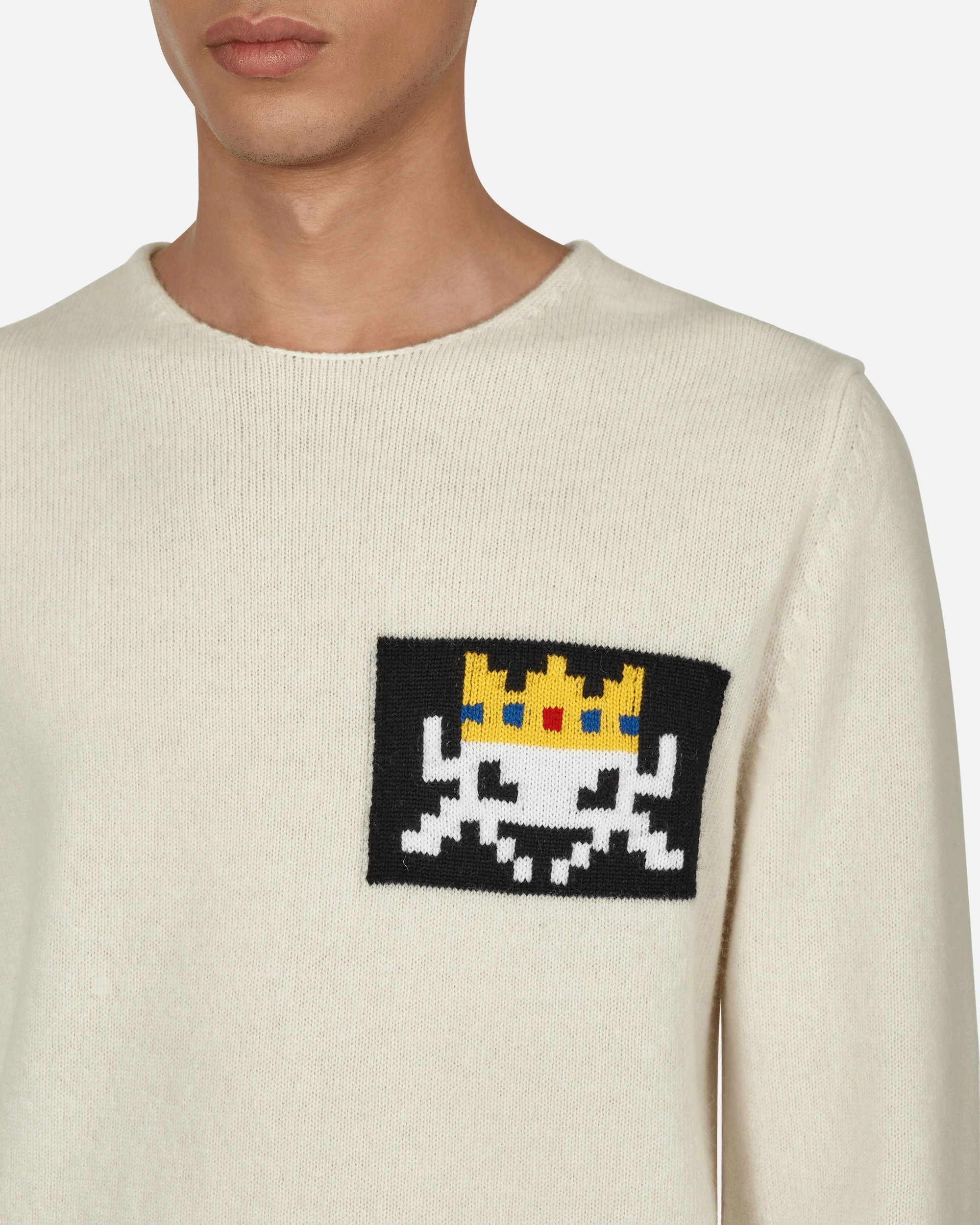 Invader Knit Sweater Beige