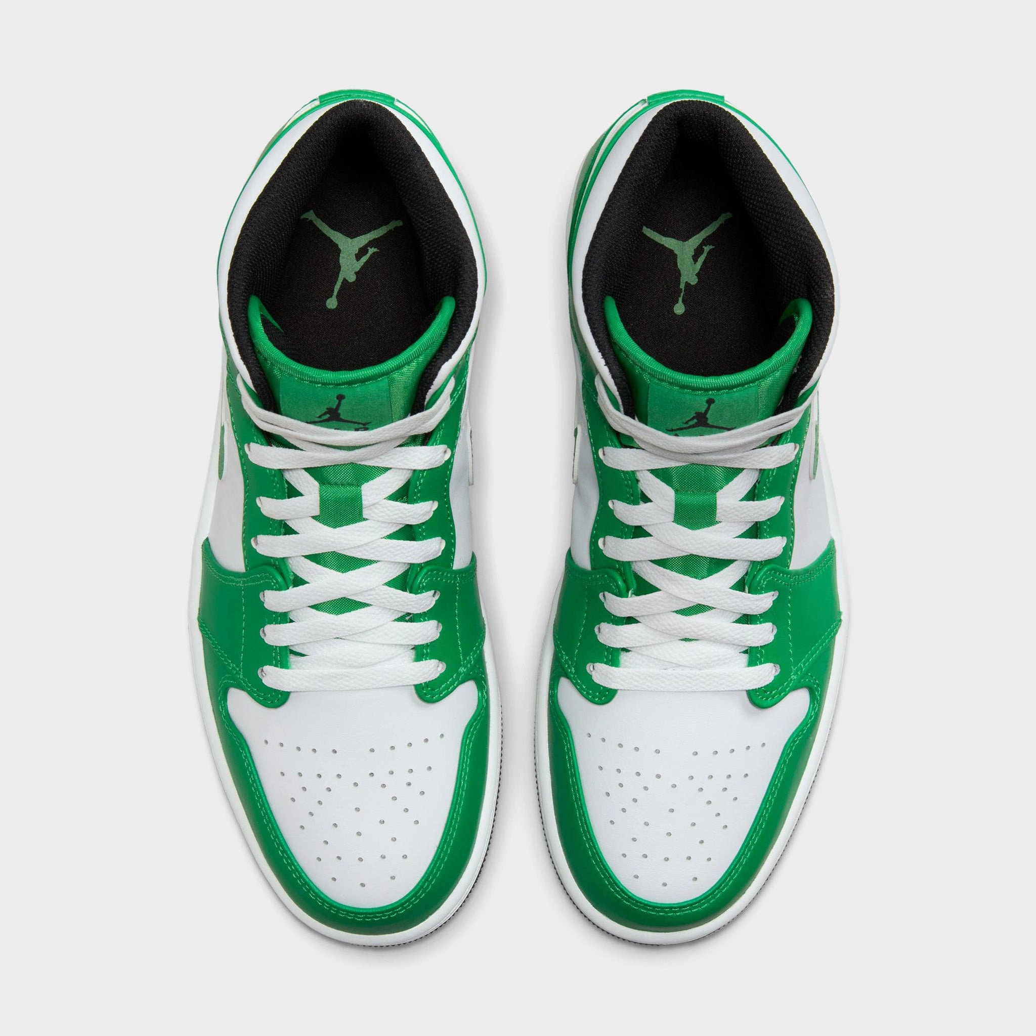 Jordan 1 Mid Lucky Green / Black - White