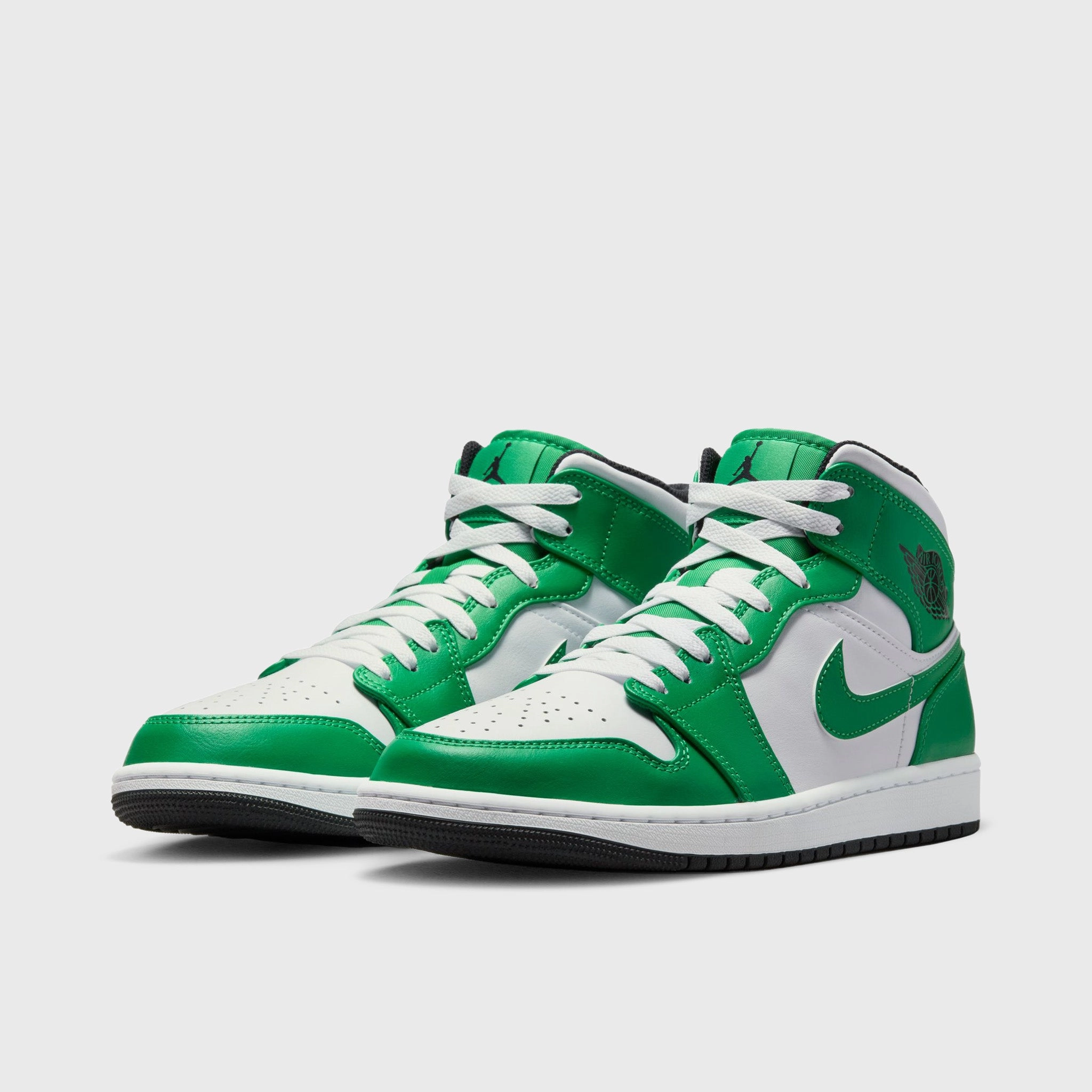 Jordan 1 Mid Lucky Green / Black - White