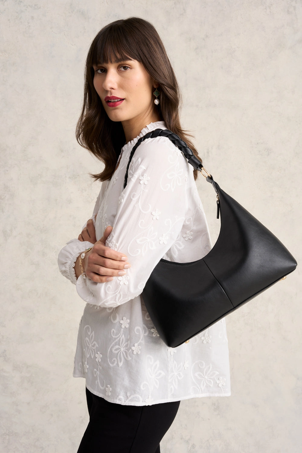 Piper Plait Handbag - Black